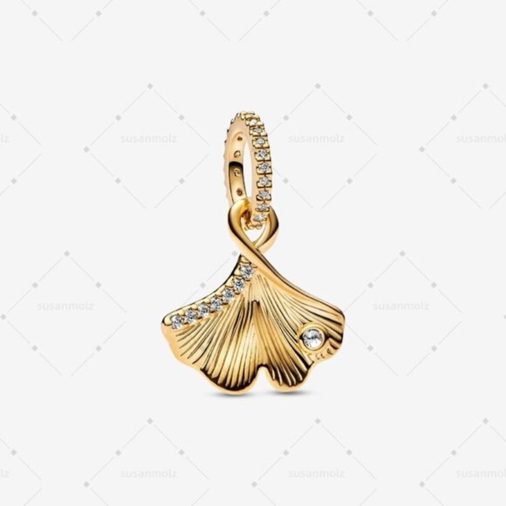 Pandora Gingko Leaf Dangle Charm - image 1